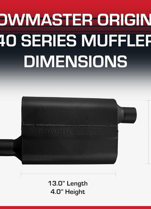 Flowmaster 40 Series Chambered Muffler ??2.25 inch Offset In / 2.25 inch Offset Out
