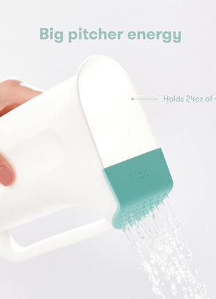 Control The Flow Rinser by Frida Baby Bath Time Rinse Cup with Easy Grip Handle and Removable Rain Shower