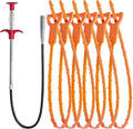 Hair Drain Clog Remover Tool ??6 ? 25-Inch Sink Snake + 1 ? 24-Inch Drain Cleaner Tool, Plumbing Snake for Shower, Toilet, Kitchen Sink & Tub ??7-Piece Hair Removal Tool Set