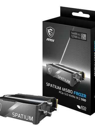 MSI Gaming SPATIUM M580 PCIe 5.0 NVMe M.2 2TB FROZR Internal SSD (PCIe Gen5, NVMe 1.4, M.2 2280, Read 14600 MB/S, Write 12700 MB/S, 2TB)