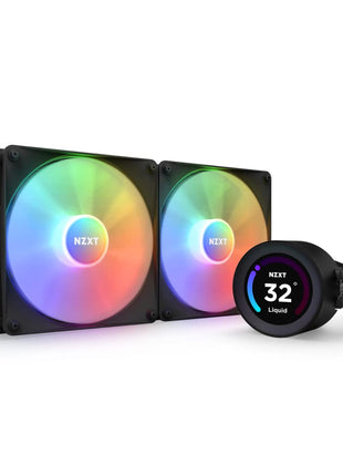 NZXT Kraken Elite 280 - RL-KN28E-B1-280mm AIO CPU Liquid Cooler - Customizable 2.36" LCD Display for Images, Performance Metrics and More - High-Performance Pump - 2 x F140P Fans - Black