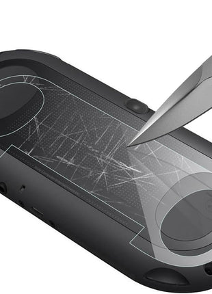2 Front+2 Back Covers Screen Protectors Compatible with Sony PlayStation Vita 1000, (4-Pack) 9H Tempered Glass Front Screen Protector and HD Clear PET Back Screen Protective Film