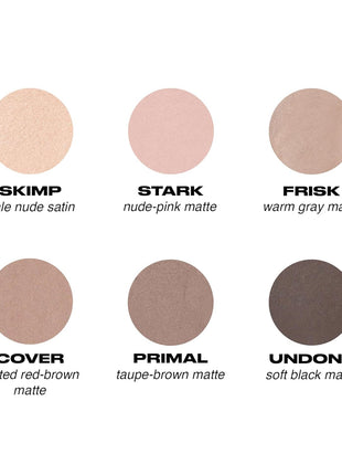 URBAN DECAY Naked 2 Basics Mini Eyeshadow Palette - 6 Matte Neutral Shadows, Long-lasting Wear, Multi-Use Powder for Eye, Contour, Brows, Ultra-Blendable Cool-Tone Shades, Travel Makeup with Mirror