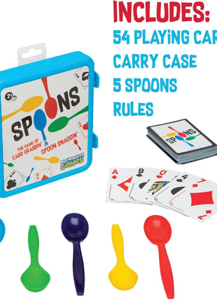 Spoons in a Case Playing Card Games for Kids Deck of Cards Fun Family Games