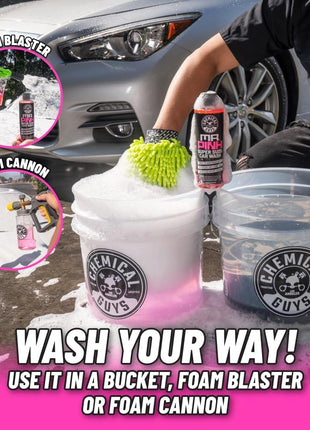 Chemical Guys Mr. Pink Car Wash Soap - 128 oz Super Suds Foaming Car Wash Soap for Cannon, Blaster, or Bucket Washing - pH Balanced, Safe on Wax, Sealant, Ceramic, and Clear Coat Finishes