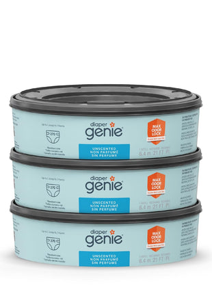 Diaper Genie Bags Refills 270 Count (Pack of 3) with Max Odor Lock | Holds Up to 810 Newborn Diapers