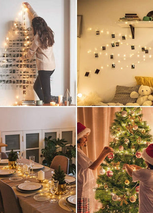 Lighting EVER Fairy Lights Plug in, 33ft 100 LED String Lights for Bedroom, Warm White Copper Wire Lights, Waterproof Indoor Outdoor Decorative Fairy Lights for Patio, Garden, Balcony, Vases, Craft