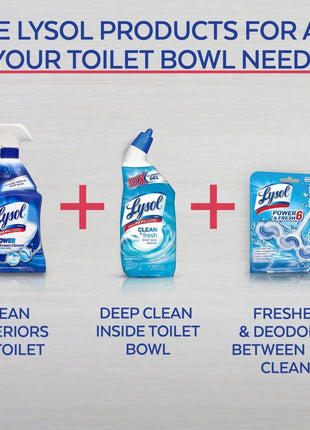 Lysol Toilet Bowl Cleaner Gel, For Cleaning and Disinfecting, Stain Removal, Forest Rain Scent, 24oz