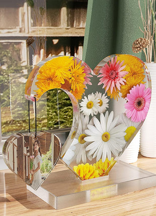 Large Photo Frame Resin Molds, Heart Shape Silicone Molds for Epoxy Resin, DIY Picture Frame Display Unique Mold for Resin Casting Art Crafts Table Home Decor Gift