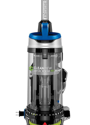 Bissell CleanView Swivel Rewind Pet Reach Vacuum, 3197A | Automatic cord rewind for easy storage; swivel steering; quick release wand for above-floor cleaning