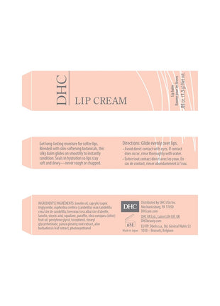 DHC Lip Cream, Ultra-Moisturizing Lip Balm for Dry Lips, 0.05 oz, 4-Pack | Provides Intense Moisture for Chapped Lips, Visibly Plumps and Softens, Protects Irritated Lips, Fragrance and Colorant Free