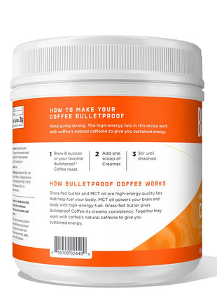 Bulletproof Original Creamer, 14.8 Ounces, Keto Coffee Creamer with MCT Oil and Grass-Fed Butter, Supports Brain Function