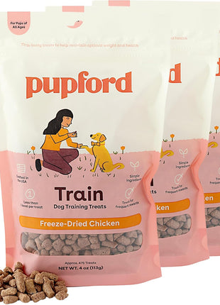 Pupford Freeze Dried Training Treats for Dogs & Puppies, 475+ Three Ingredient Bites (Beef Liver, 4 oz)