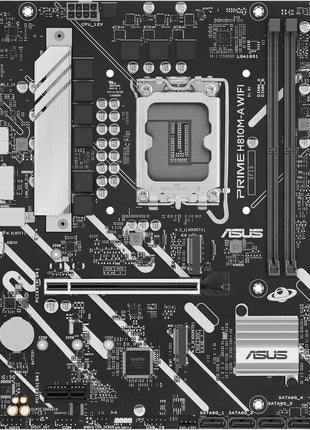 ASUS Prime H810M-A WiFi-CSM Intel® H810 LGA 1851 mATX Motherboard, 6+1+1+1 Discrete MOS, DDR5, PCIe 4.0, 2X M.2, Intel® 1Gb Ethernet, Wi-Fi 6, DisplayPort, HDMITM, USB 10Gbps, Front USB 5Gbps Type-C®
