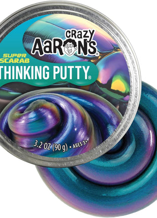 Crazy Aaron's Thinking Putty - Super Scarab - Multi-Color Sensory Putty for Kids and Grown ups in a 4" Tin - Creative and Endless Fun, Stress Relief Therapy Toys, Never Dries Out - Made in USA