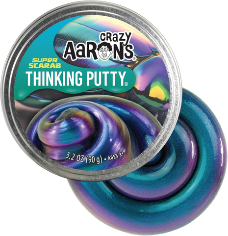 Crazy Aaron's Thinking Putty - Super Scarab - Multi-Color Sensory Putty for Kids and Grown ups in a 4" Tin - Creative and Endless Fun, Stress Relief Therapy Toys, Never Dries Out - Made in USA
