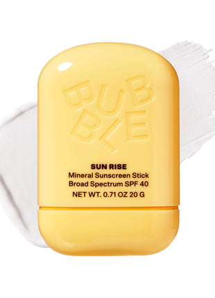 Bubble Skincare Sun Rise Mineral Face Sunscreen Stick SPF 40, 0.7 Oz