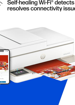 HP Envy 6555e Wireless All-in-One Color Inkjet Printer, Portobello, Print, scan, copy, Duplex printing Best-for-home, 3 month Instant Ink trial included, AI-enabled (714N5A)