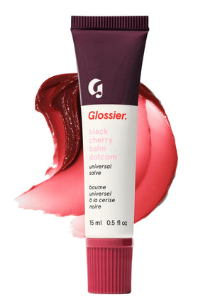 Glossier Balm Dotcom Hydrating Tinted Lip Balm - Universal Salve, Up to 12Hr Moisture for Dry Lips, Cuticles & Skin - Lanolin, Beeswax & Castor Oil - Black Cherry, Burgundy Tint, 15ml