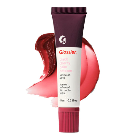 Glossier Balm Dotcom Hydrating Tinted Lip Balm - Universal Salve, Up to 12Hr Moisture for Dry Lips, Cuticles & Skin - Lanolin, Beeswax & Castor Oil - Black Cherry, Burgundy Tint, 15ml