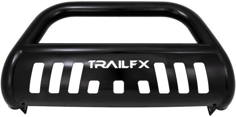 TrailFX B0029B Bull Bar Fits Chevrolet Colorado 2015-2022 Tubular 3 Inch Black Powder Coated Steel, with Skid Plate, Holes for Optional Lighting