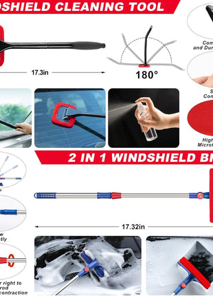 41Pcs Car Wash Cleaning Kit with High Power Handheld Vacuum Windshield Cleaning Tool Collapsible Bucket Detailing Brushes Tire Brush Towels Complete Detailing Set for Car
