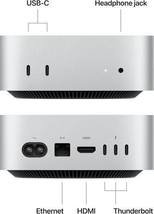 Apple 2024 Mac mini Desktop Computer with M4 chip with 10‐core CPU and 10‐core GPU: Built for Apple Intelligence, 24GB Unified Memory, 512GB SSD Storage, Gigabit Ethernet. Works with iPhone/iPad