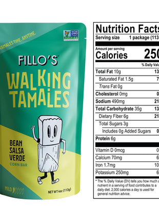 Fillos Walking Tamales Gluten Free Snacks Ready To Eat Vegan Snacks Microwaveable Meal, Gluten Free