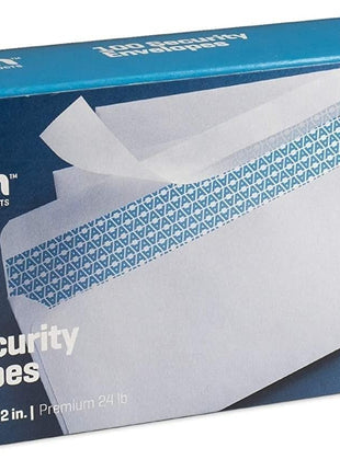 Aimoh #10 Security Self Seal Envelopes – 100 Qty |No Window, EnveGuard, 4? x 9½ inch, White, 24 LB, 100 Count (34100)