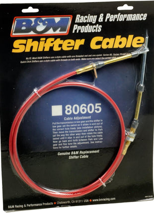 B&M 80605 5' Long Performance Shifter Cable , Red
