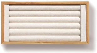 Bamboo Ring Holder,Ring Display Stand,Jewelry Organizer Stand for Rings Earrings Selling(Beige)