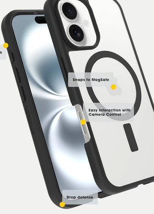 OtterBox iPhone 16 React Series Case - Clear - Ultra-Thin, Stylish Minimalist iPhone Case, MagSafe Compatible