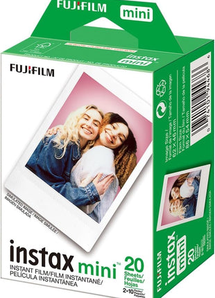 Fujifilm Instax mini Instant Daylight Film (Twin Packs + 32 GB USB Flash Drive) with Sunshine Photo Microfiber Cleaning Cloth... (1 Twin Pack)