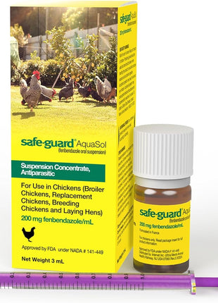 Safe-Guard Aquasol Dewormer for Chickens, 3 mL