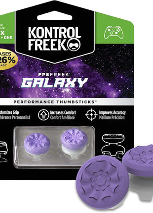 KontrolFreek FPS Freek Galaxy Purple for Xbox One and Xbox Series X Controller | 2 Performance Thumbsticks | 1 High-Rise, 1 Mid-Rise | Purple