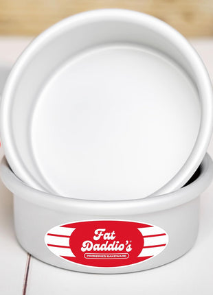 Fat Daddio's Anodized Aluminum Round Cake Pans, 2 Piece Set, 8 x 2 Inch