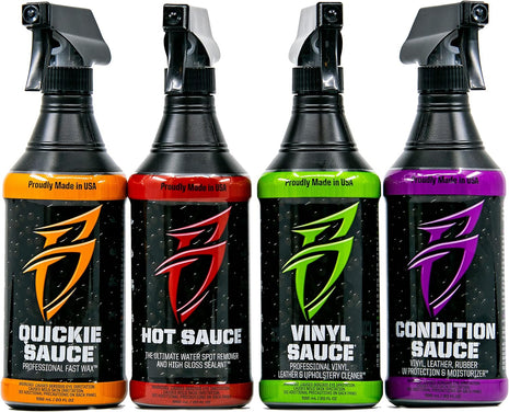 Bling Sauce Boat Cleaning & Detailing Kit for Marine and Automotive, 4-Pack, 20 oz Each