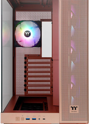 Thermaltake View 380 XL TG ARGB; 4x120mm ARGB Lite Fans Included; 360mm Radiator Support; 420mm GPU Clearance; Hidden Connector Support; Dual Chamber; Gravel Sand; CA-11E-00MGWN-00