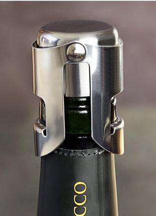 Champagne Sealer Stopper, BGMAx 3 Pack Stainless Steel Sparkling Wine Bottle Plug Sealer Set with a Longer Sealing Plug, Gifts Accessories for Champagne