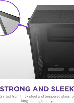 NZXT H5 Flow 2024 - Compact ATX Mid-Tower PC Gaming Case - High Airflow - 2 x 120mm Fans Included - 360mm Front & 240mm Top Radiator Support - Cable Management System - Tempered Glass - Black
