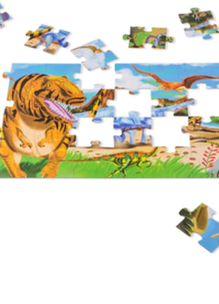 Melissa & Doug Land of Dinosaurs Floor Puzzle, 48 pc Jumbo Jigsaw Puzzle, Educational Screen Free Activity for Toddler, Preschoolers and Kids Ages 3+ (4 feet Long) - FSC Certified (Pack of 6)