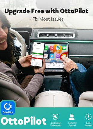 OTTOCAST Mini 2025 2-in-1 Wireless CarPlay/Android Auto Adapter, 5GHz WiFi, Auto Connect for 2016+ Cars