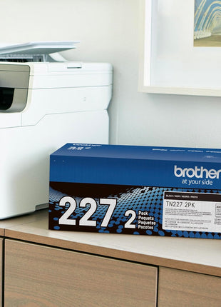 Brother Genuine TN227 High-Yield Black Toner Cartridge Twin Pack for Professional Laser Printing, 2 Pack Yields 6,000 Pages Total, Compatible with HL-L3210CW HL-L3230CDW Printers
