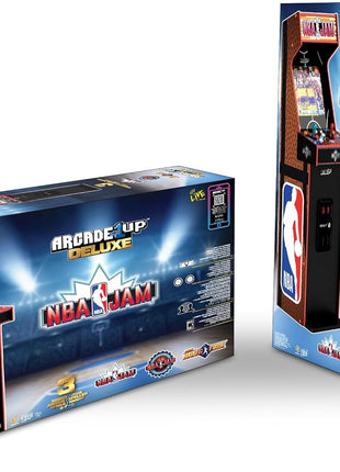 ARCADE1UP NBA Jam Deluxe 2-Player Control Panel Arcade Machine, Built for Your Home, 5 Foot Tall Cabinet with 3 Classic Games