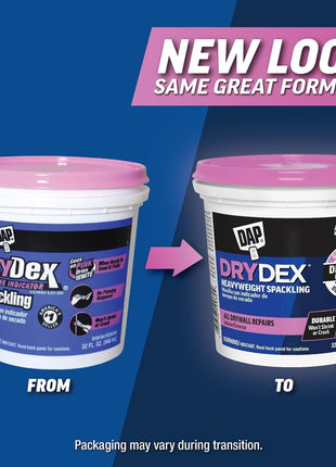 DAP DryDex Dry Time Indicator Spackling, Pink/White, 32 Oz (7079812330)
