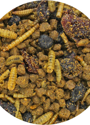 Berries & Bugs 1.5 lb - All Natural High Protein High Fiber Food for Hedgehogs, Skunks, Opossums, Sugar Gliders - Universal Insectivore Diet with Fruit, Gut-Loaded Insects, & Healthy Vitamins