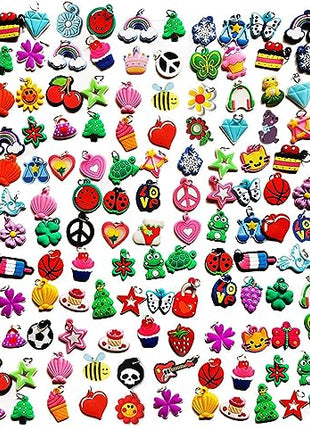 Rubber Loom Band Charm, Silicone Bracelet Charms,Loom Rubber Bands Charms,Bracelet Pendant, 105pcs