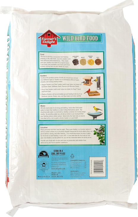 Wagner's 53003 Farmer's Delight Wild Bird Food with Cherry Flavor, 20-Pound Bag
