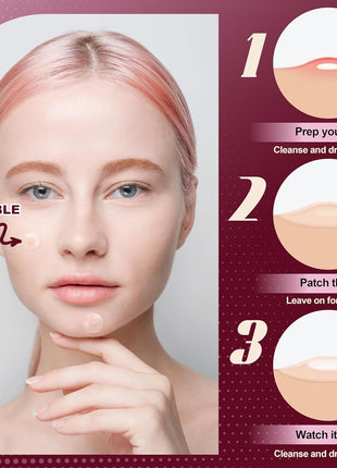 ShivriseTM Pimple Patches - 300 Counts - Hydrocolloid Acne Pimple Patches for Face for Covering Blemishes and Zits | Invisible Pimple Patches for Face and Skin | Acne Pimple Patch | (4 Sizes)