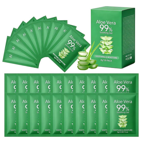 30PCS Aloe Vera Gel,Aloe Vera Soothing Gel,Natural Moisturizing Lotion for Soothing Skin Care,Long Lasting Moisturizing body Lotion,After Sun Skin Care Cream for Face and Skin